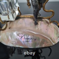 Encrier Nacre Souvenir Arcachon XIXè Napoléon III Palais Royal Mother Of Pearl