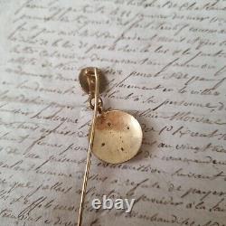 Epingle Corail Pomponne Ancienne Milieu XIXè Napoléon III Victorian Pin 19thC