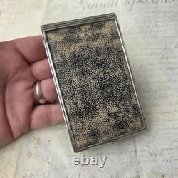 Etui Cartes Galuchat XIXè Monture Argent Réal Passage Choiseul Napoléon III