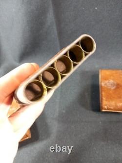 Etui à Cigares Vintage XIXe Napoléon III Breveté SGDG Objet Fumeur Maroquinerie