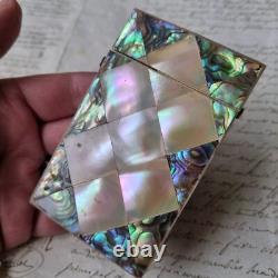 Etui en Nacre Abalone Napoléon III milieu XIXè Victorian MOP Case Mid 19thC