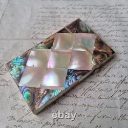 Etui en Nacre Abalone Napoléon III milieu XIXè Victorian MOP Case Mid 19thC