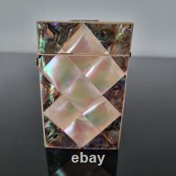 Etui en Nacre Abalone Napoléon III milieu XIXè Victorian MOP Case Mid 19thC