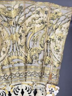 Eventail ancien Napoléon III XIXe Décor scènes galantes Monture Nacre