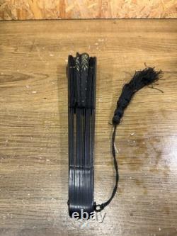 Éventail de Bal Napoléon III Tulle Noir & Sequins XIXe