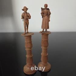 FORET NOIRE Paire de Porte Aiguilles Couture XIXè Allemagne Switzerland