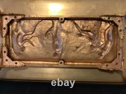 Ferdinand Levillain & Barbedienne, Plat en bronze XIXe, dorure médaille