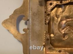 Ferdinand Levillain & Barbedienne, Plat en bronze XIXe, dorure médaille