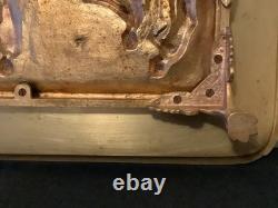 Ferdinand Levillain & Barbedienne, Plat en bronze XIXe, dorure médaille