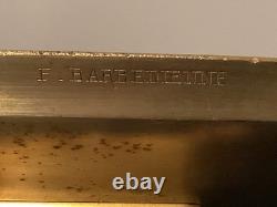 Ferdinand Levillain & Barbedienne, Plat en bronze XIXe, dorure médaille