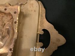 Ferdinand Levillain & Barbedienne, Plat en bronze XIXe, dorure médaille