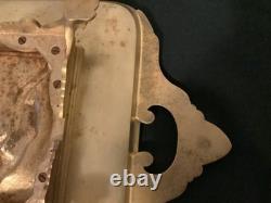 Ferdinand Levillain & Barbedienne, Plat en bronze XIXe, dorure médaille