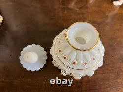 Flacon Opaline Peinte Fin XIXe Napoleon III