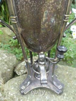 Fontaine A Eau Chaude Samovar Métal Argenté XIX. 2 litres complet Napoleon 3