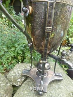 Fontaine A Eau Chaude Samovar Métal Argenté XIX. 2 litres complet Napoleon 3