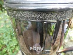 Fontaine A Eau Chaude Samovar Métal Argenté XIX. 2 litres complet Napoleon 3