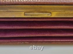 Franc-maçonnerie Boîte cuir et laiton noud en lacs d'amour fin XIX / XXème