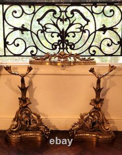 France Garniture de cheminée en 3 pièces bronze massif H. 54 / L. 110 cm XIX