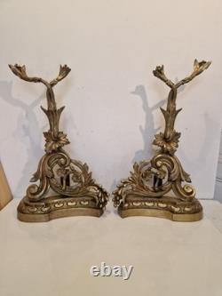 France Garniture de cheminée en 3 pièces bronze massif H. 54 / L. 110 cm XIX