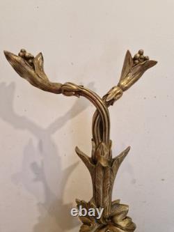 France Garniture de cheminée en 3 pièces bronze massif H. 54 / L. 110 cm XIX