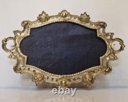 France Grand plateau/surtout/centre de table Bronze et bois L. 44,5 cm XIX