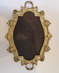 France Grand plateau/surtout/centre de table Bronze et bois L. 44,5 cm XIX
