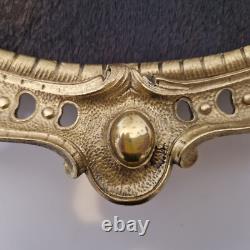 France Grand plateau/surtout/centre de table Bronze et bois L. 44,5 cm XIX