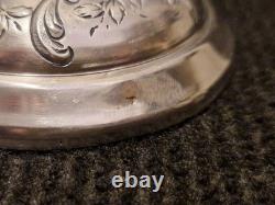 France Moutardier en cristal gravé et argent massif 1er titre H. 13 cm XIX