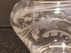 France Moutardier en cristal gravé et argent massif 1er titre H. 13 cm XIX