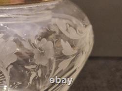 France Moutardier en cristal gravé et argent massif 1er titre H. 13 cm XIX