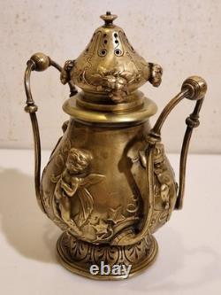 France art sacré Brûle encens / parfum Bronze massif, décor de 4 putti XIX
