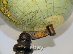 GLOBE MAPPEMONDE XIXe Pied FONTE GLOBE G THOMAS éditeur PARIS collection déco