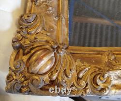 GRAND MIROIR Napoleon III Fin XIXe Moulure Dore Glace Mobilier 250MAG 22/03