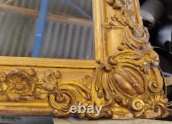 GRAND MIROIR Napoleon III Fin XIXe Moulure Dore Glace Mobilier 250MAG 22/03