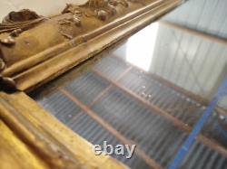 GRAND MIROIR Napoleon III Fin XIXe Moulure Dore Glace Mobilier 250MAG 22/03
