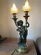 Grande Lampe Xix Eme Bronze Amour Putti De Clodion Napoleon 3