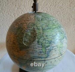 Globe terrestre dressé par Forest XIX méridien bronze Napoléon III