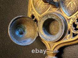 Grand Encrier Bronze XIX E Napoleon III Porte Plume Bureau