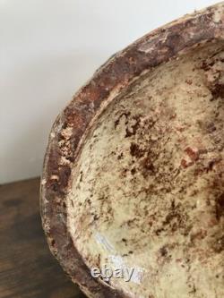 Grand Vase Barbotine XIXe Style Fives-Lille / Neuquelman Coq Poule & Ouf