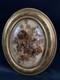 Grand Cadre De Mariage En Bois Dor&eacute; &agrave; Vue Ovale & Verre Bomb&eacute; Xixe Napol&eacute;on Iii
