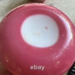 Grand flacon opaline rose or XIXe Charles X Napoléon III Baccarat Saint Louis