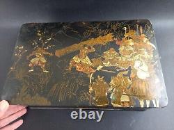 Grande Boite Napoleon III Japonais Old Large Japan Box Papier Mâché XIX