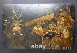 Grande Boite Napoleon III Japonais Old Large Japan Box Papier Mâché XIX