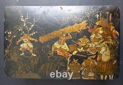 Grande Boite Napoleon III Japonais Old Large Japan Box Papier Mâché XIX