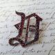 Grande Broche Ancienne Grenats Lettre D Napoléon Iii Xixè Garnet Brooch 19thc