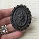 Grande Broche Cam&eacute;e En Gutta Percha Napol&eacute;on Iii Xix&egrave; Victorian Mourning Jewel