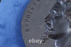Grande Médaille XIX ème Napoleon III Empereur Bois durci vers 1860