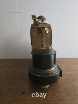 Grande pendule Napoléon III bronze & marbre Étude de la Jeunesse XIXe