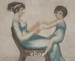 Gravure à l'Antique Montes a Dada, Époque Napoléon III, XIXe siècle, 43x35 cm