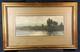 Henri Joseph Harpignies Paysage Lacustre Aquarelle Sur Papier Xixe Dessin